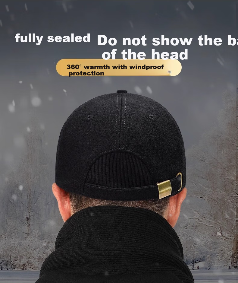 Miiow Men's Wool Warm Autumn Spring Baseball Cap Gray 3