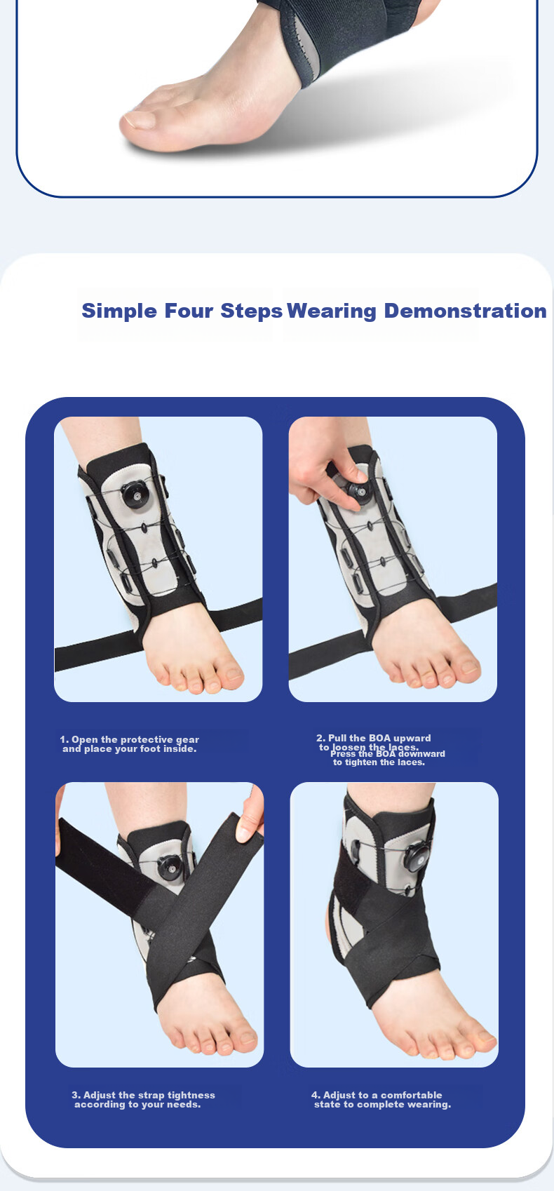CRALVKOIN Medical Ankle Brace with Knob for Ligament Injury, Ankle Joint Stabilizer, Sprain Prevention and Post-Injury Rehabilitation Support 9