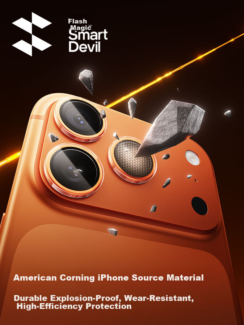 Shanmo [Corning AR+ Independent Transparent] iPhone 17 Pro Max Lens Protector Apple 17 Pro Max Rear Camera Protective AR Anti-Reflective Tempered Glass Film 4