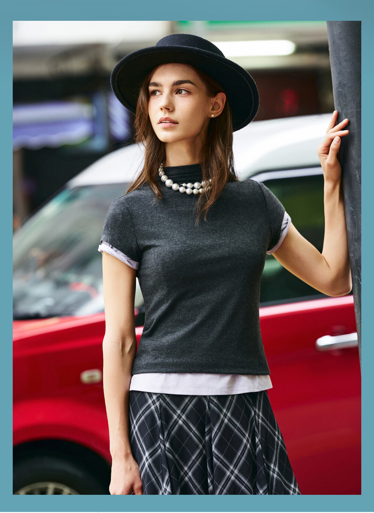 Navigare Italian Small Sailboat High Neck Short Sleeve T-Shirt 2026 New Women's Slim Fit Flutter Sleeve Antibacterial Top 2325556501 1