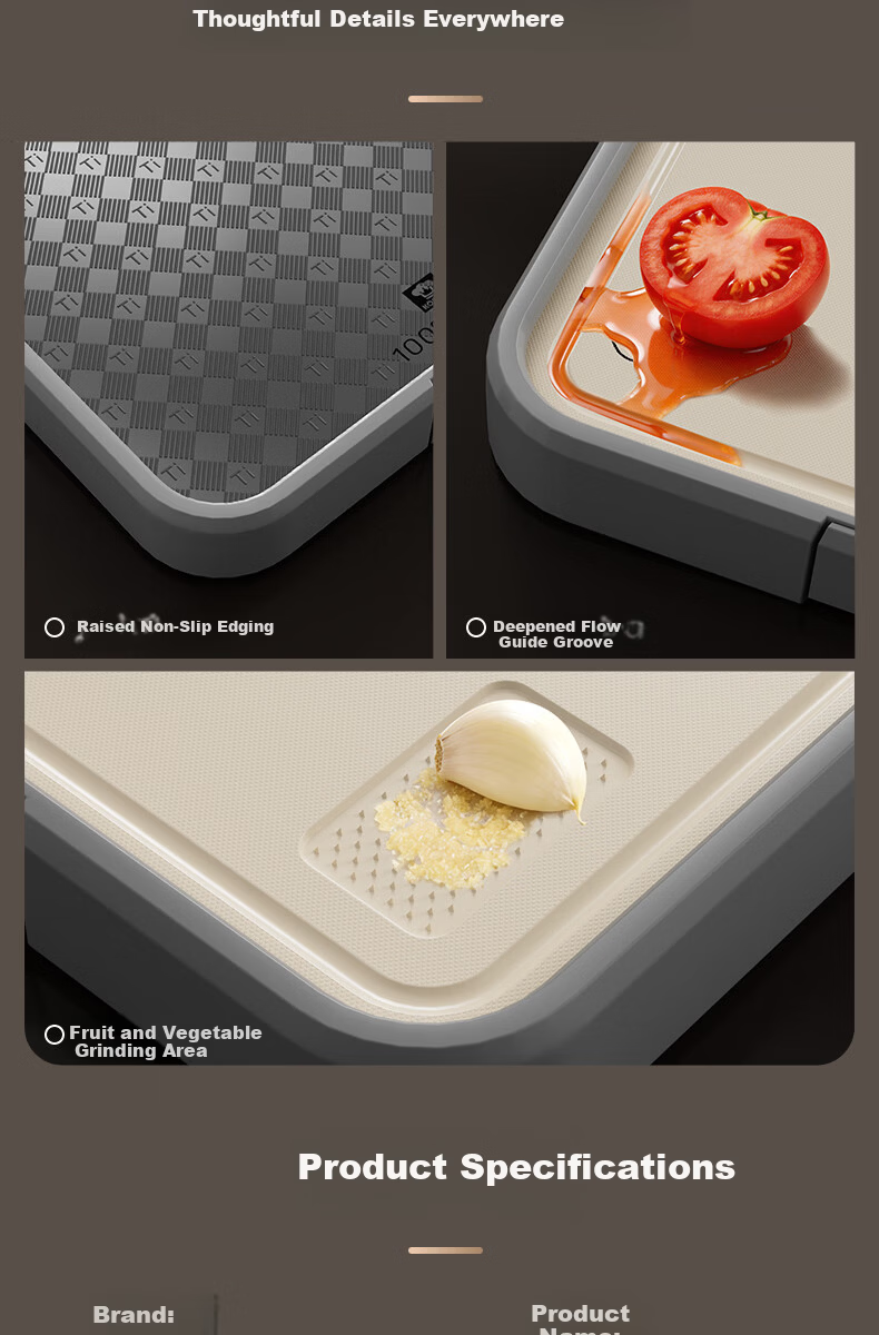 Kambach Pure Titanium Lightweight Scratch-Resistant Cutting Board Mold-Proof Antibacterial Household Chopping Board Pro Extra Large 16