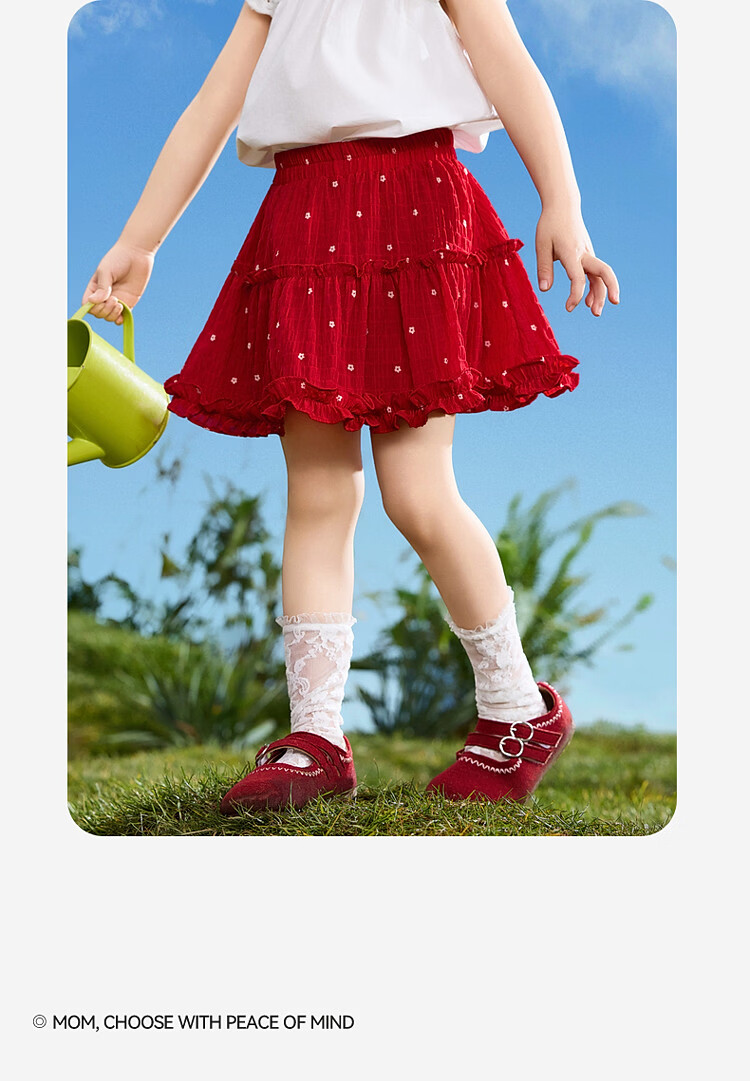 ASK JUNIOR Vintage Children's Dress Summer Toddler Polka Dot Skirt Girls Half Skirt Ruffled Princess Dress 18