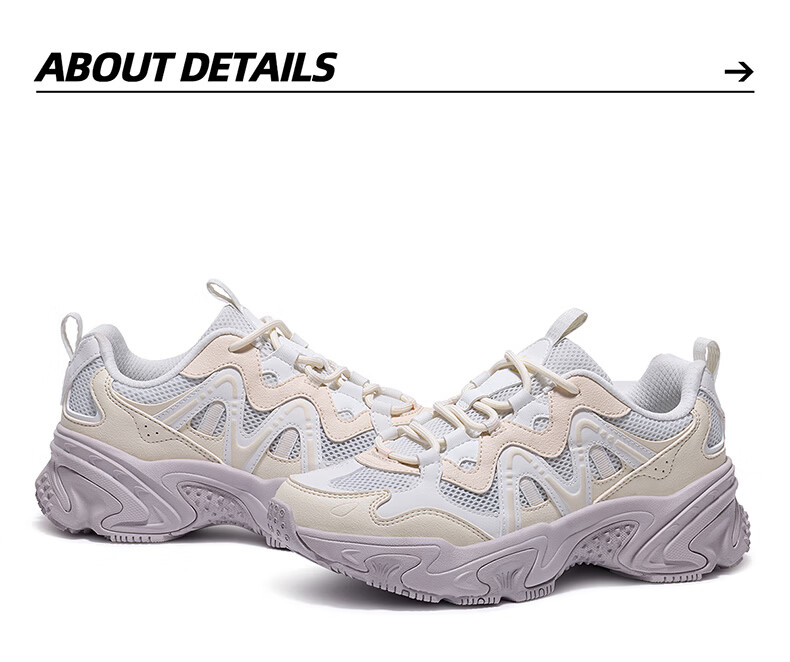 CAMEL Women's Retro Casual Mesh Breathable Dad Sneakers X25CX4L4035A Ivory Pink Size 39 18