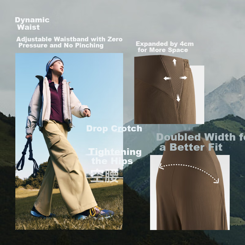 Beneunder Workwear Paratrooper Pants Winter Thickened Women's Insulated Loose Casual Fleece-Lined Paratrooper Pants ST107