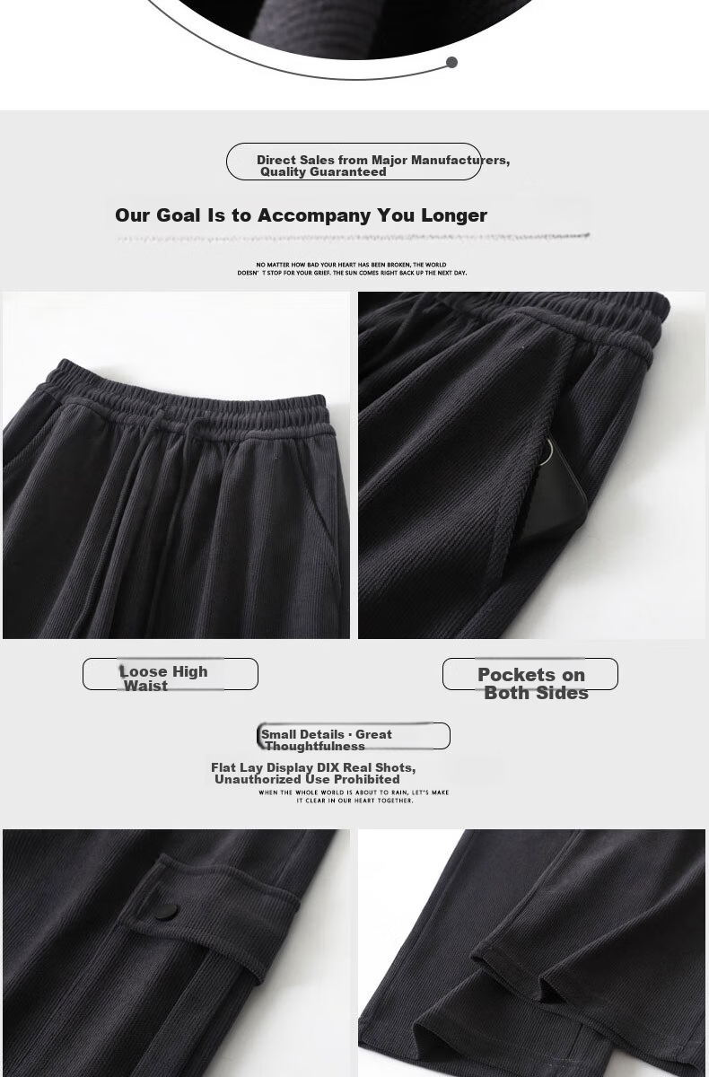 Langsha Women's Wide-Leg Casual Cargo Pants Spring High-Waist Loose Slimming Pear-Shaped American Style Sports Casual Straight Sweatpants 1