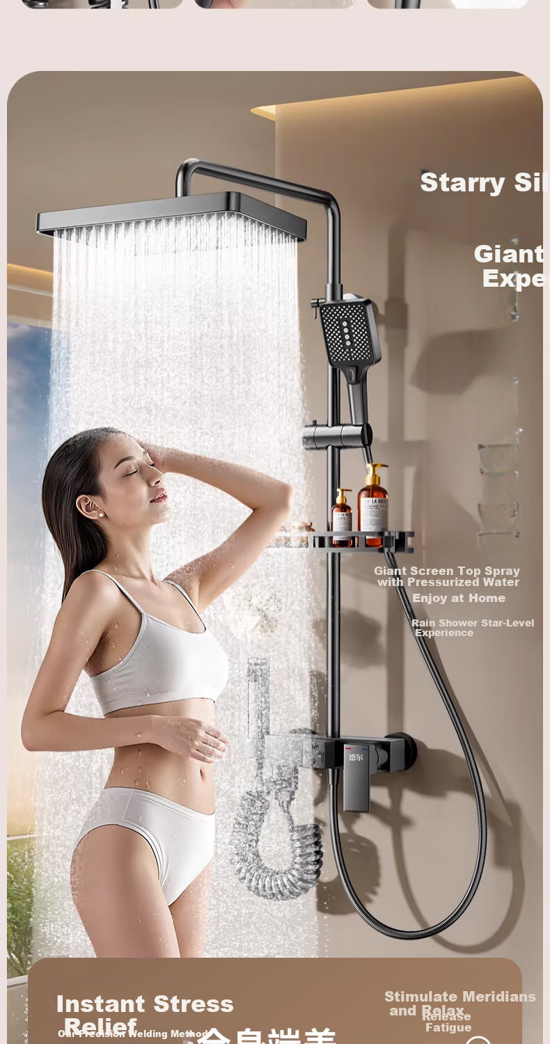 Del 28-Year Brand All-Copper Body Shower Set Home Bathroom Pressurized Bath HL-005 3