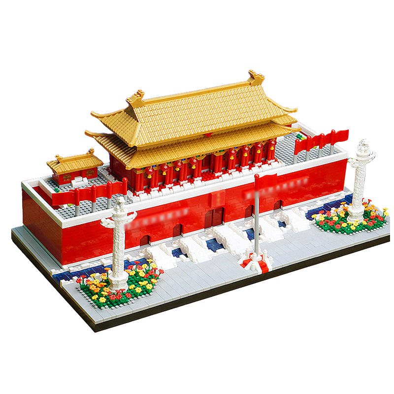Chaoyin Toys High-Difficulty Beijing Tiananmen Building Block Construction Model for Boys and Girls Ages 6-12 Birthday Gift