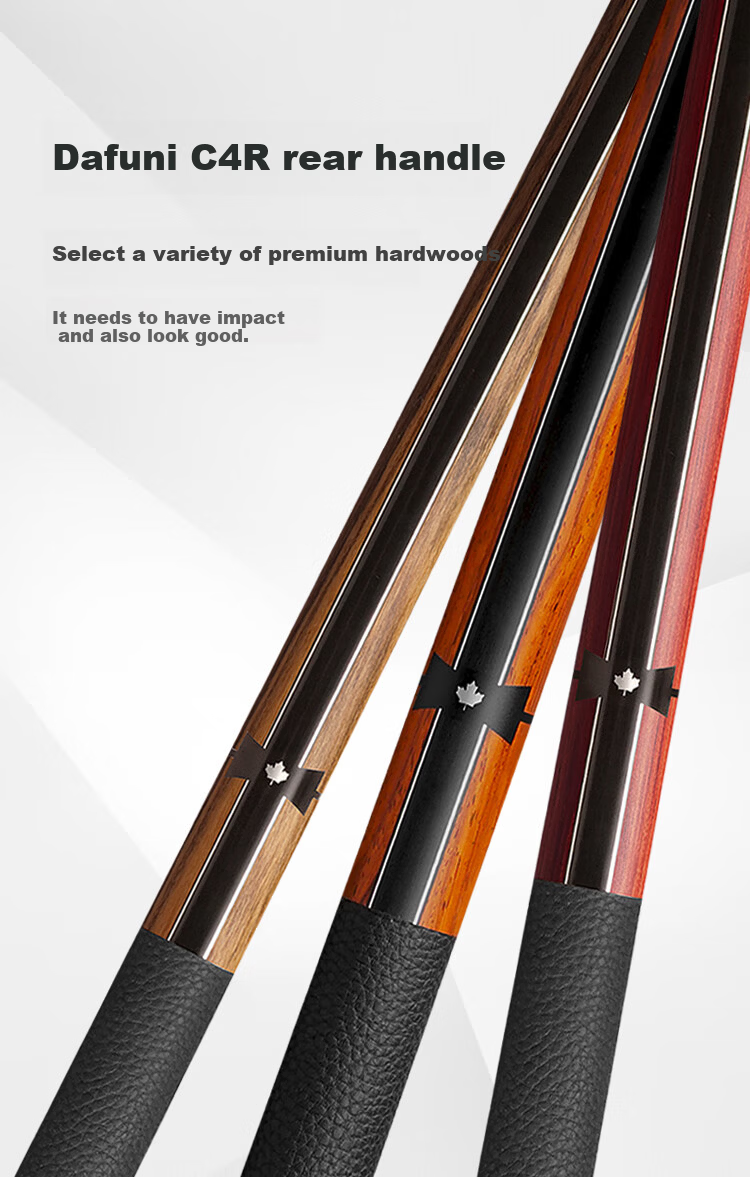 Dafuni Billiard Cue Solid Wood Rear Handle Chinese & American 8-Ball 9-Ball Detachable Large Head Cue Tuner Series ST01 4
