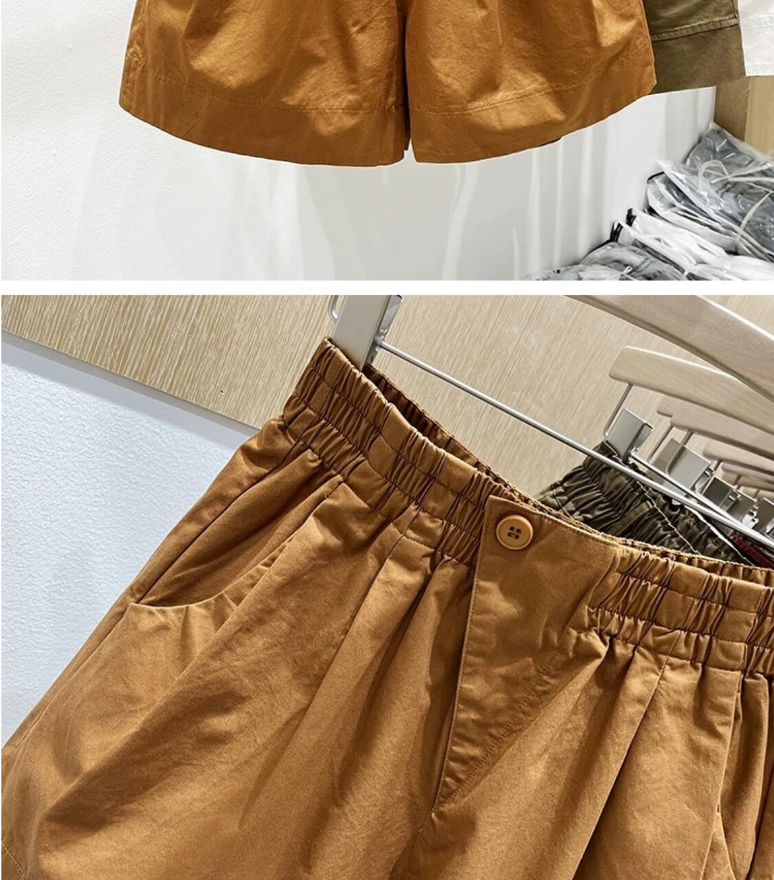Langsha Women's Pure Cotton Summer Shorts 2026 New Loose Slimming Wide-Leg High-Waist A-Line Casual Versatile Hot Pants 11