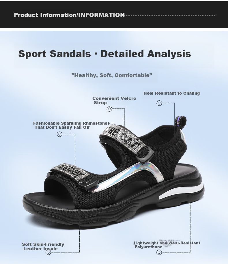 RED DRAGONFLY Women's Breathable Soft Sole Casual Roman Outdoor Sports Beach Sandals WTK233841 5