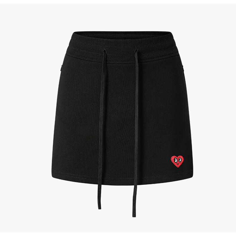 Charles Heart Embroidery Girls' Summer High-Waist Slim Fit Casual Bodycon Skirt Light Floral Gray F 18