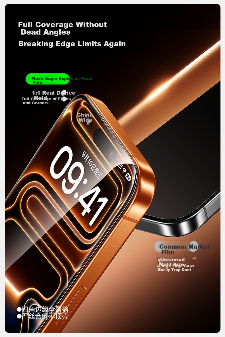 Shanmo IPhone 18 Pro Screen Protector, Full Coverage HD Tempered Glass Film for Apple 17 Pro, Shatterproof Anti-Blue Light Anti-Fingerprint Smooth Touch Earpiece Dust Protection, 2-Pack 5
