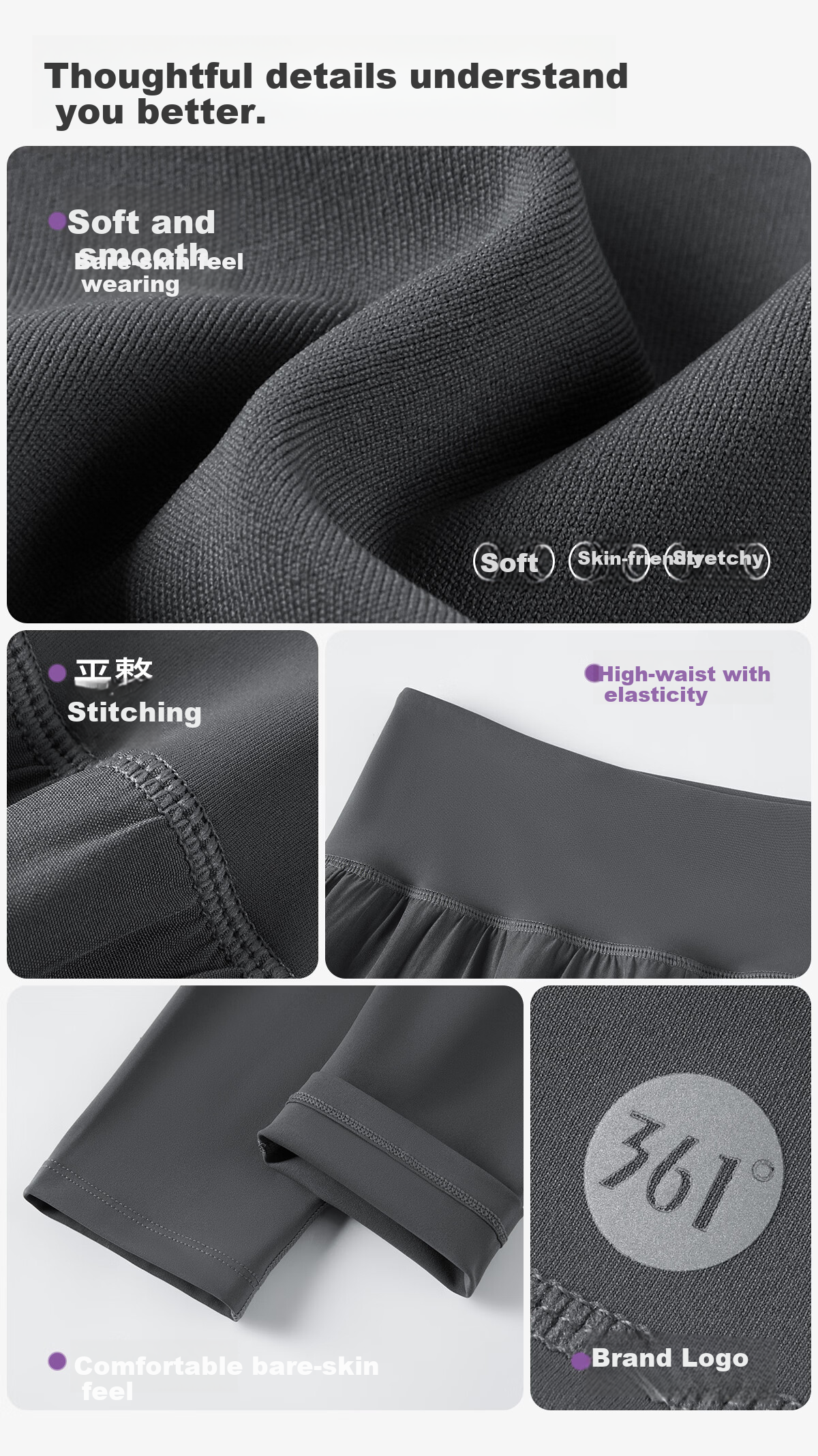 361° Women's High-Strength Fake Two-Piece High-Waist Tummy Control Sweat-Resistant Training Running Fitness Yoga Pants 18