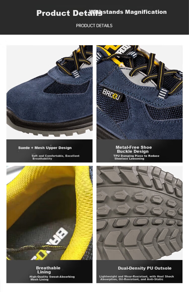 Honeywell Labor Protection Shoes Anti-Static Anti-Smash Anti-Puncture Safety Shoes Bagu SHX1S23502 Series Blue Size 37 Single Pair 10