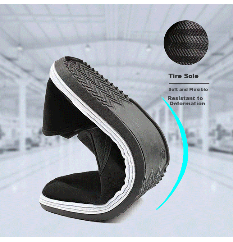 BAIGE Old Beijing Cloth Shoes Thousand-Layer Rubber Sole Labor Protection Shoes Black Handmade Slip-Resistant Breathable Slip-On Factory Logistics Workshop Work Shoes [Black] Comfortable Breathable Si 5