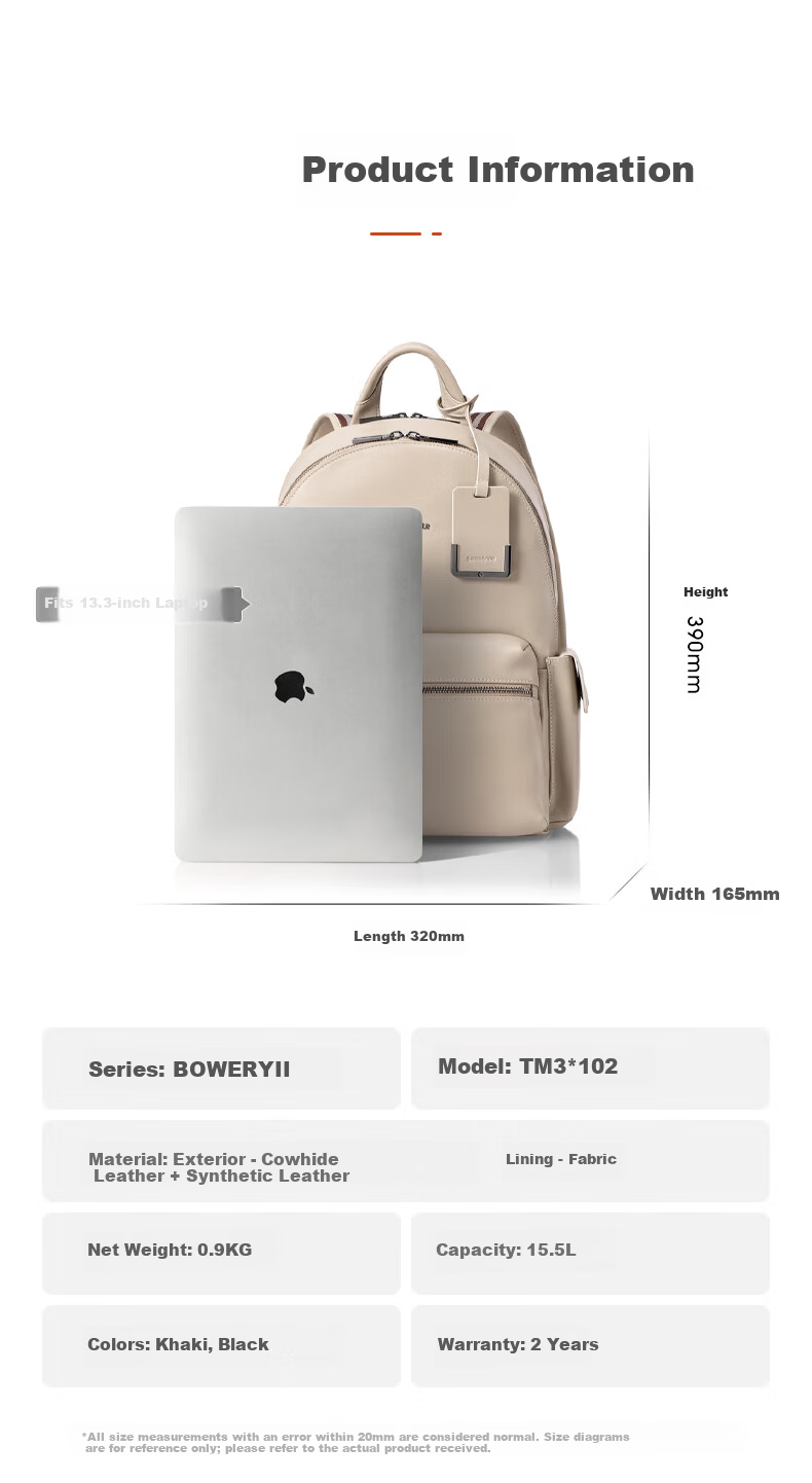 Xinxiuli Men's Light Luxury Backpack, 13-Inch Laptop Bag, Spring And Summer 2026 New Fashion Retro Lightweight Travel Backpack TM3 7