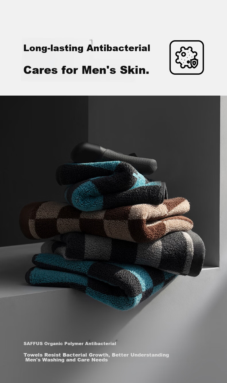 Zui Shenghuo Men's Cotton Towels 6-Pack 2025 New Thickened Antibacterial Absorbent Face and Sports Towels 4