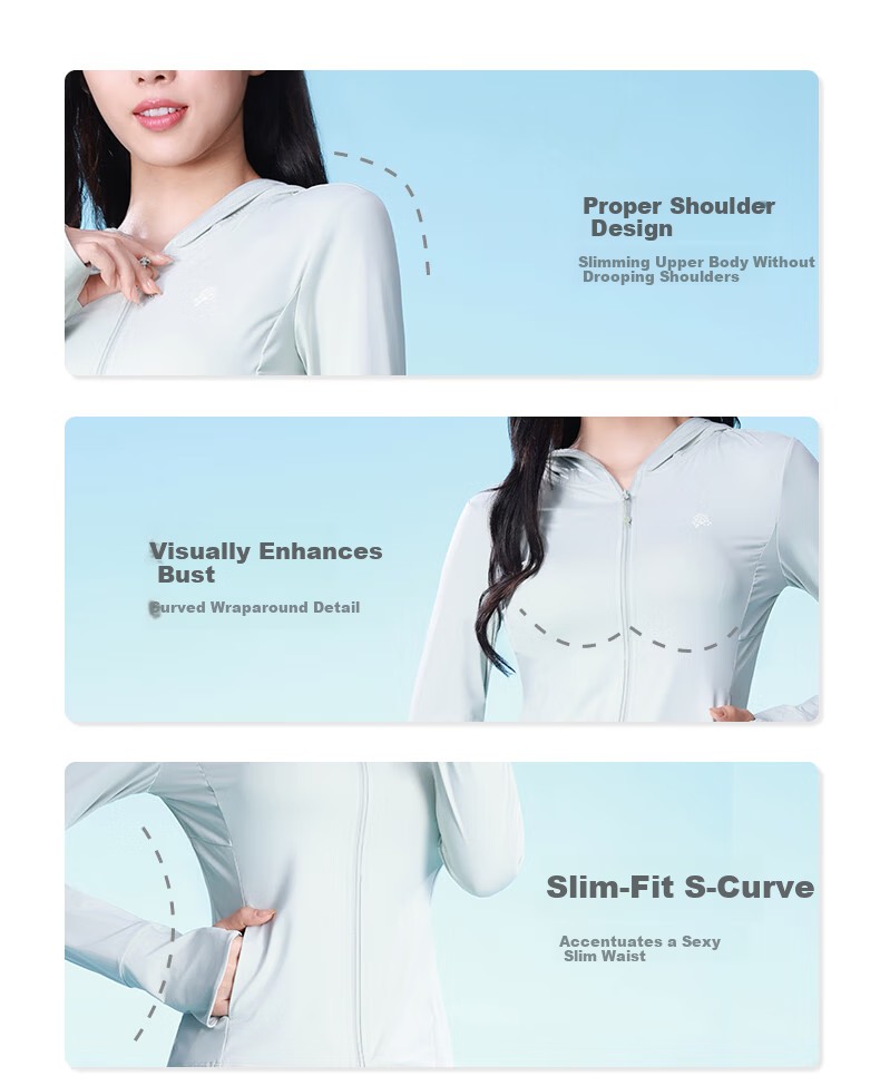 Camel Women's Slim Fit Summer New UV Protection Jacket Cool Breathable Sunscreen Coat 20