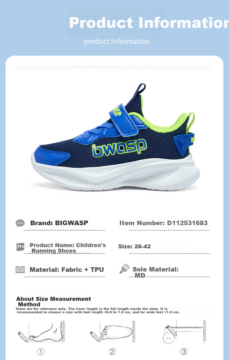 Bumblebee Kids Shoes 2026 Spring Boys Sports Shoes Girls Running Shoes D112531683 White Orange Yellow Size 42 10