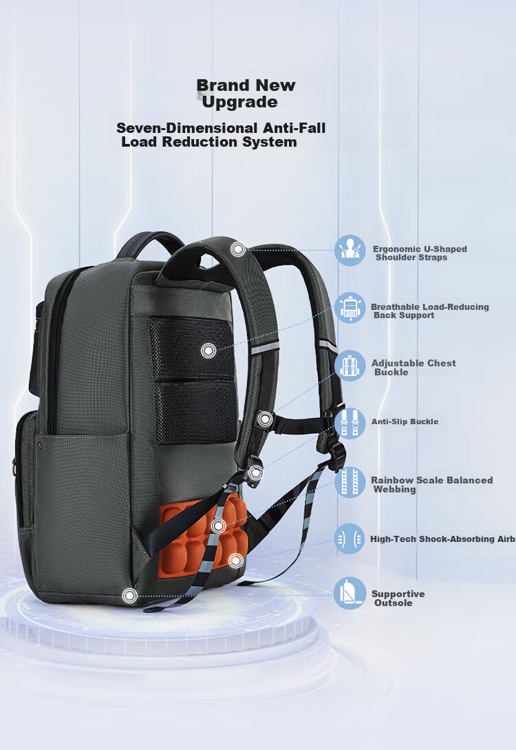 KALA·Y Qilin Business Laptop Backpack Large CN5228 27L Piano Black 8