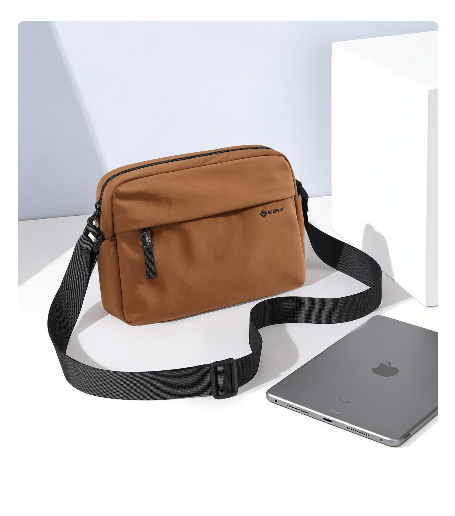 GOLF Men's Casual Lightweight Shoulder Bag Crossbody Bag Waterproof Outdoor Cycling Sports Bag for iPad and Phone 30