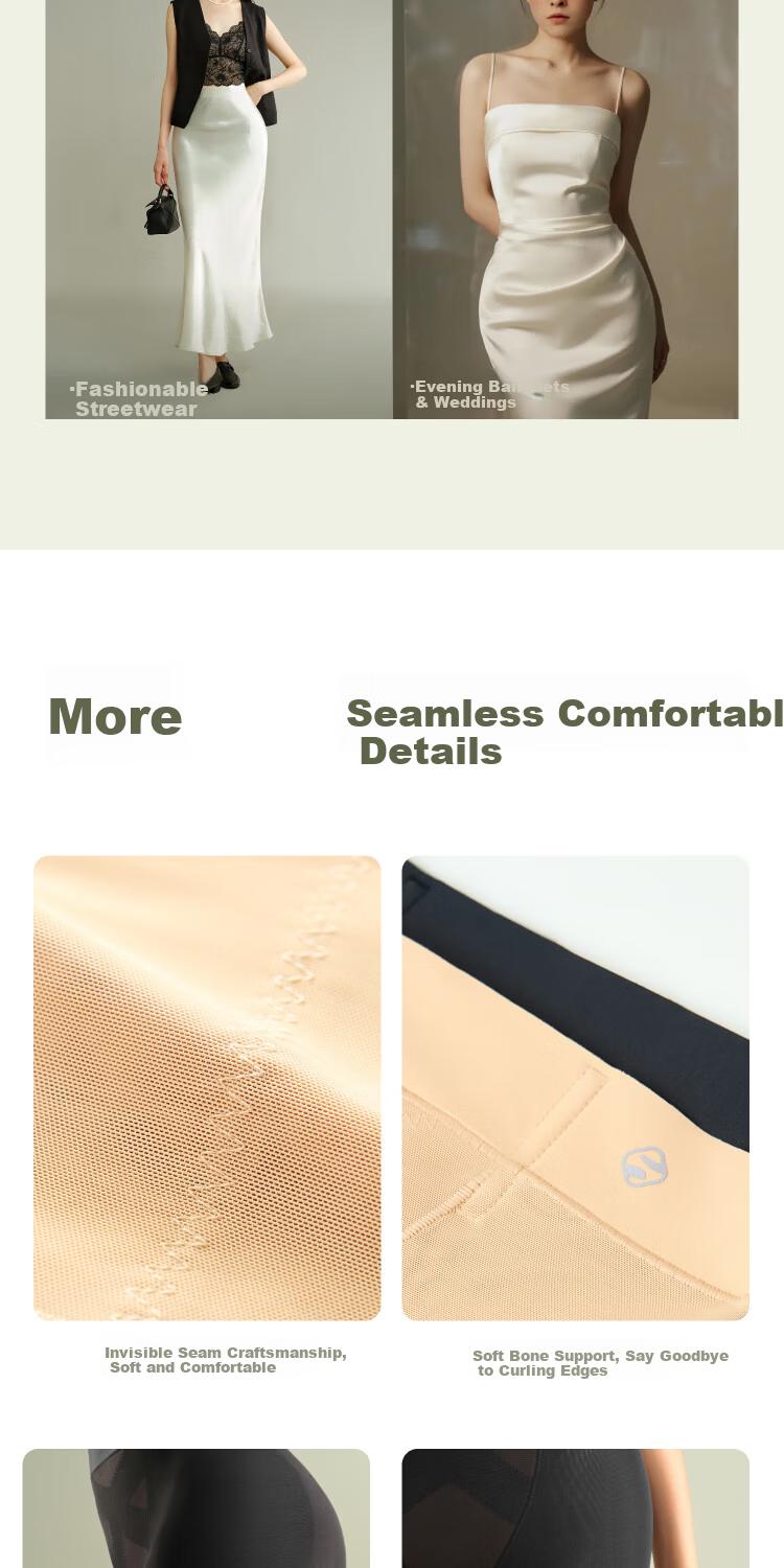 Suki Ryohin Mermaid Hip Enhancing Mid-Waist Butt Lifting Seamless Breathable Tummy Control Hip Shaping Pants Fake Hip Widening Shapewear No-Panty Needed 34