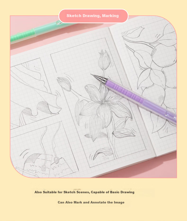 PILOT Air Blanc Colored Mechanical Pencil for Elementary Students, Children's Exam Use, Preschool Stationery, Sketching Pen, Japanese Import HA-20R3 0.3mm Jelly White Barrel 7