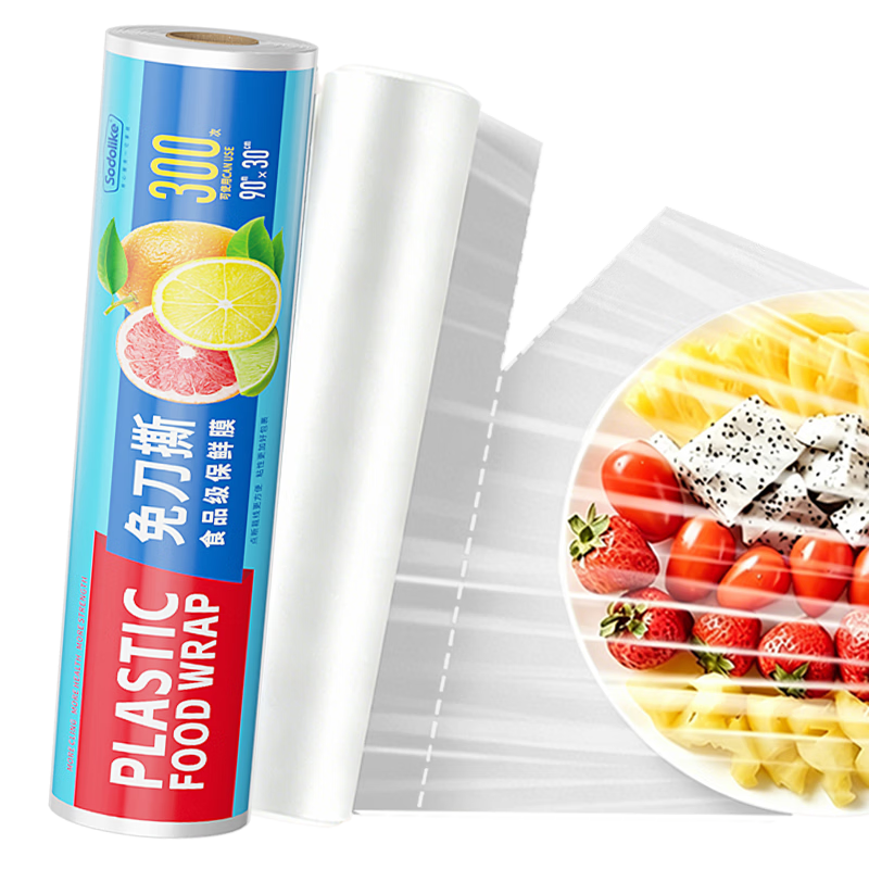 Sodolike Shangdao Food-Grade Easy-Tear Cling Film 30cm x 90m Microwave and Refrigerator Safe Wrap
