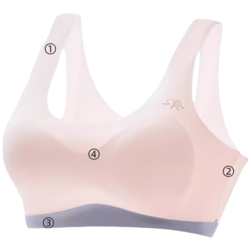 FitonTon 2-Piece Girls' Sports Shockproof Bra Student Vest for Middle and High School Adolescents Stage 2 Development