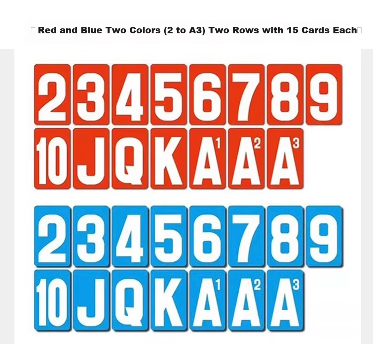 Raptor Guandan Card Signaling Code Set - 4 Ceramic Cards for Guandan Poker Tournament Use 3