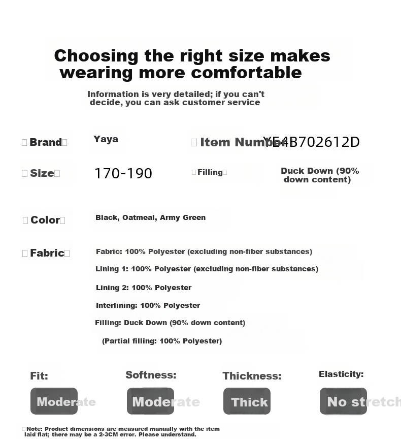 YAYA Couple's Winter Warm Hooded Down Jacket Unisex Fashion Puffer Coat 3