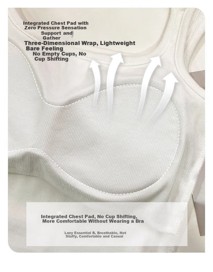 LangSha Women's Backless Camisole Vest 2025 New Inner Wear Versatile Base Layer Outer Wear with Chest Pad Vacation Red Small Camisole 10