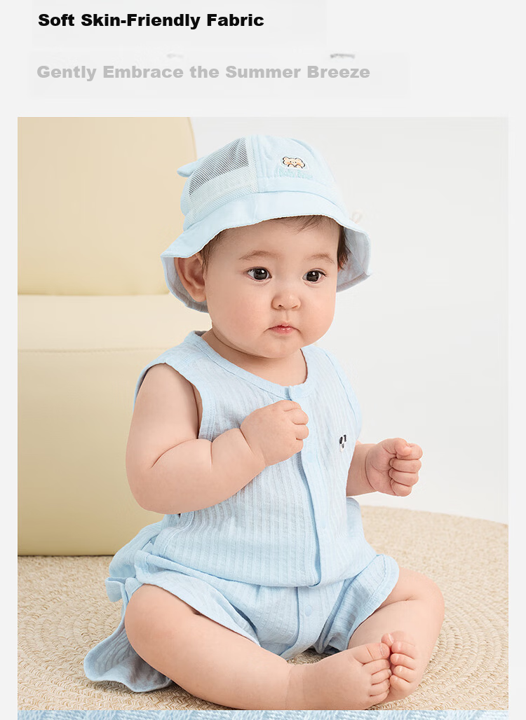 Balabala [balaOne] Baby Romper Infant Jumpsuit 2026 Summer Cotton Two-Piece Set 2