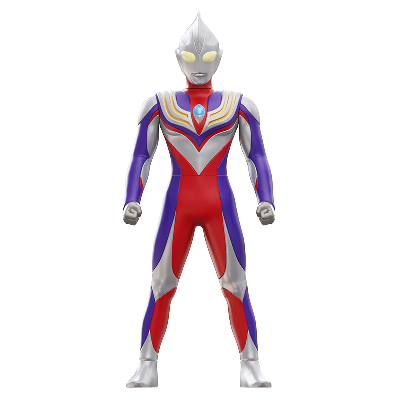 Lingdong Chuangxiang Ultraman Tiga Figure Soft Vinyl MEGA Deluxe Edition Children's Toy Boys Birthday Gift