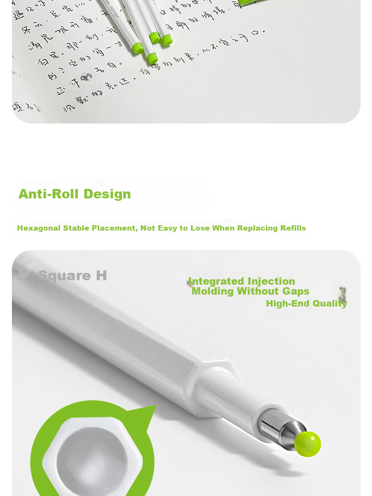 Class 3-2 Hexagonal 0.5mm Gel Pen Refills CS Tip 6-Pack 2