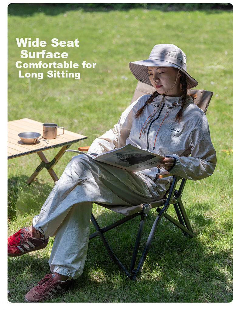 Shanfei Yunshu Sea Dog Chair Outdoor Folding Recliner Camping High Back Chair Nap Chair Fishing Beach Chair 2