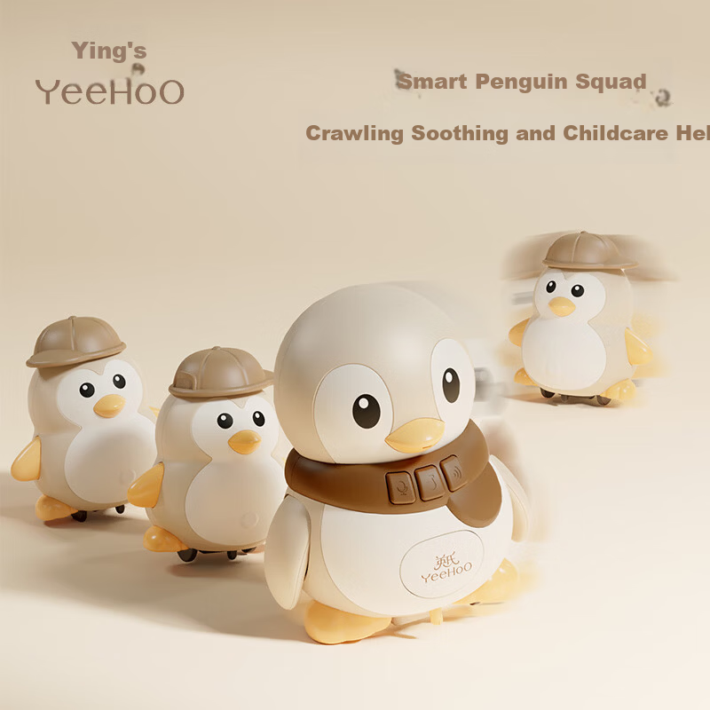 YEEHOO Swinging Penguin Baby Crawling Toy Early Education Head Lifting Guide Educational Gift for Boys and Girls Toddler Birthday Gift Educational Toy