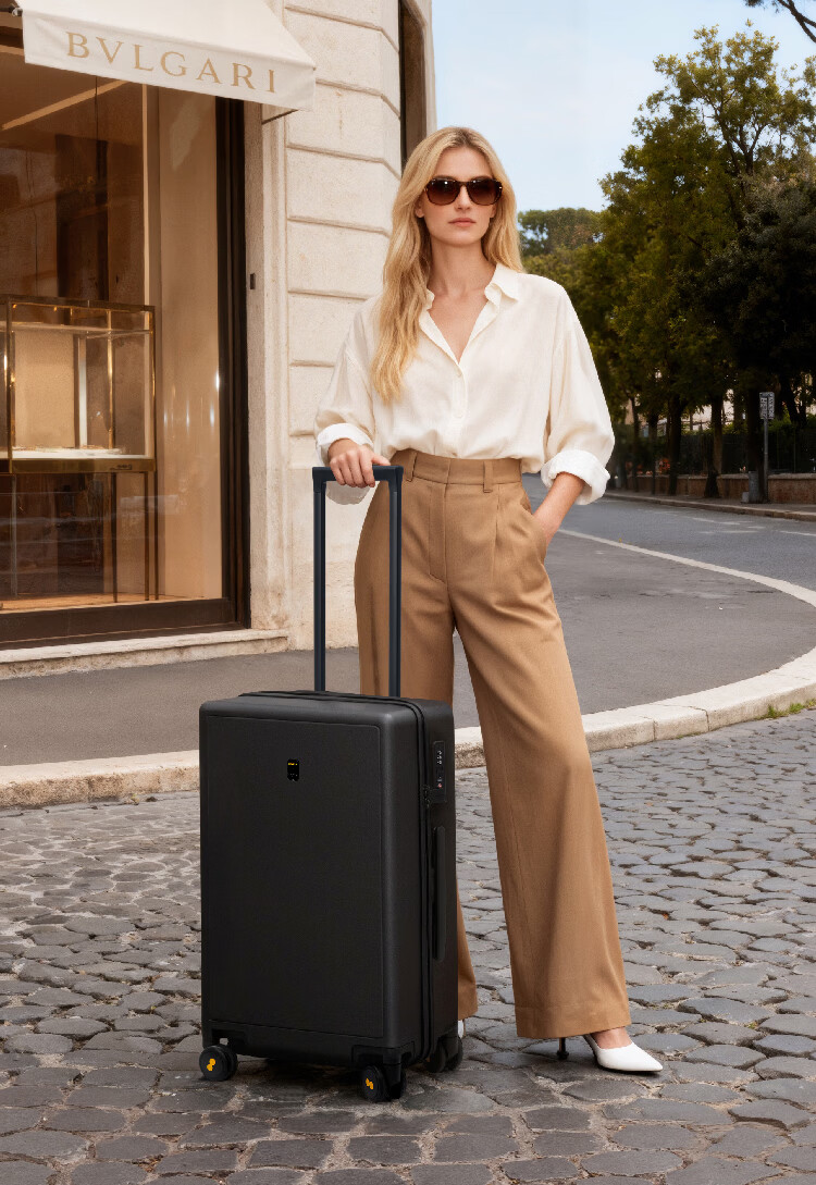 LEVEL8 20-inch Carry-on Luggage Unisex Student Travel Suitcase Spinner Trunk with TSA Lock Black 3