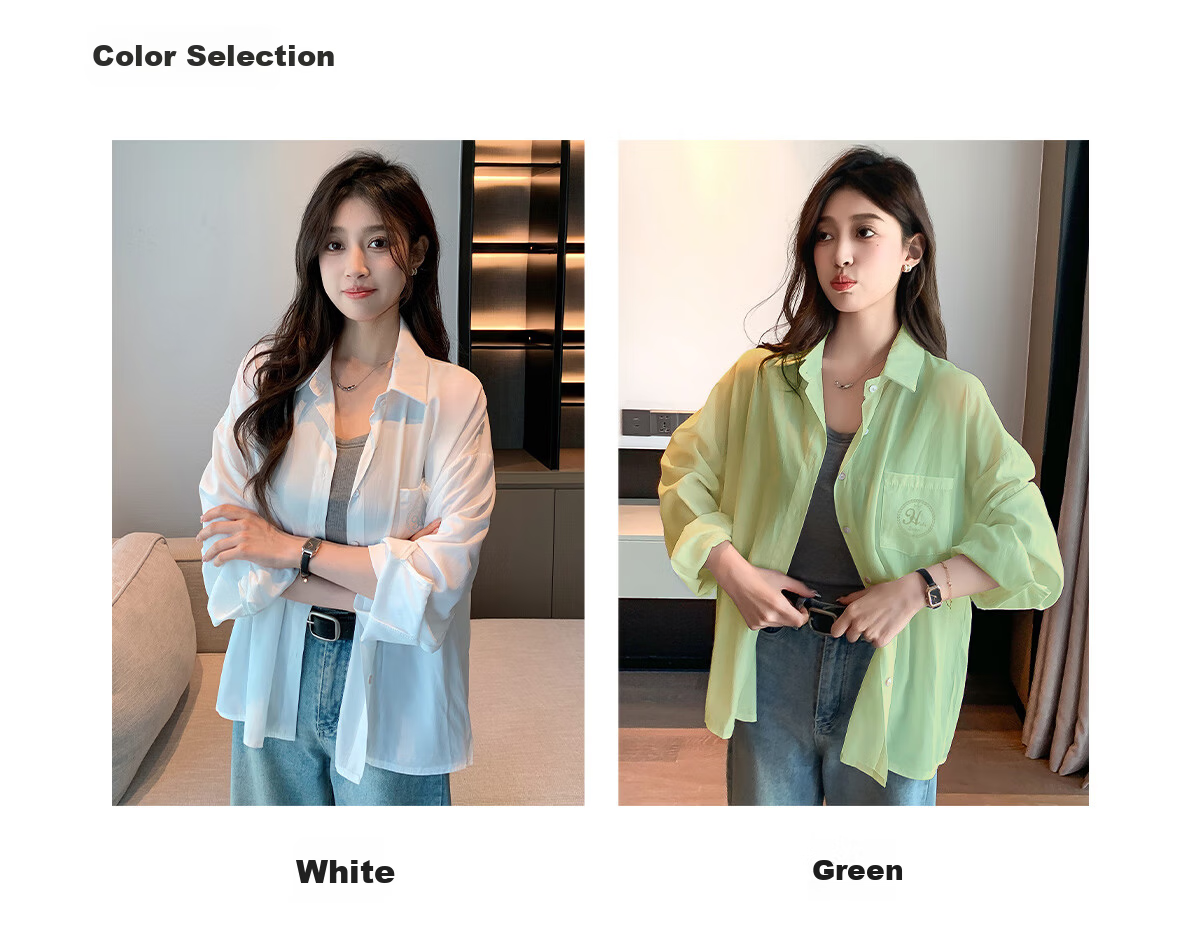 Halo Queen Long Sleeve Shirt Women Spring Autumn Mint Mambo Loose Premium Thin Jacket H13QC2955 14