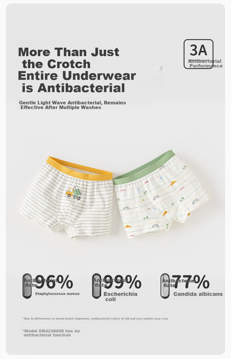 David Bella Boys' Underwear 2-Pack Toddler Boxer Briefs Baby Kids Comfortable Shorts 2