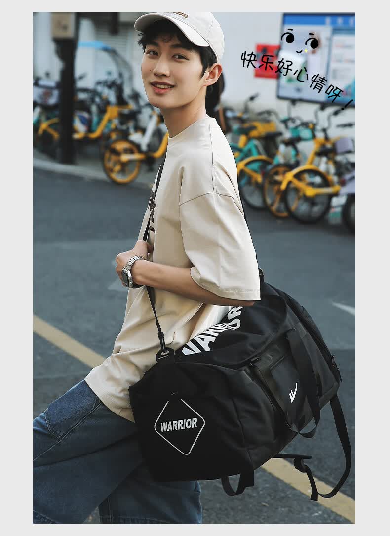 Warrior Large Capacity Travel Tote Bag Men’s Luggage Bag Portable Business Trip Carry-on Short Distance Sports Gym Bag Women’s 3