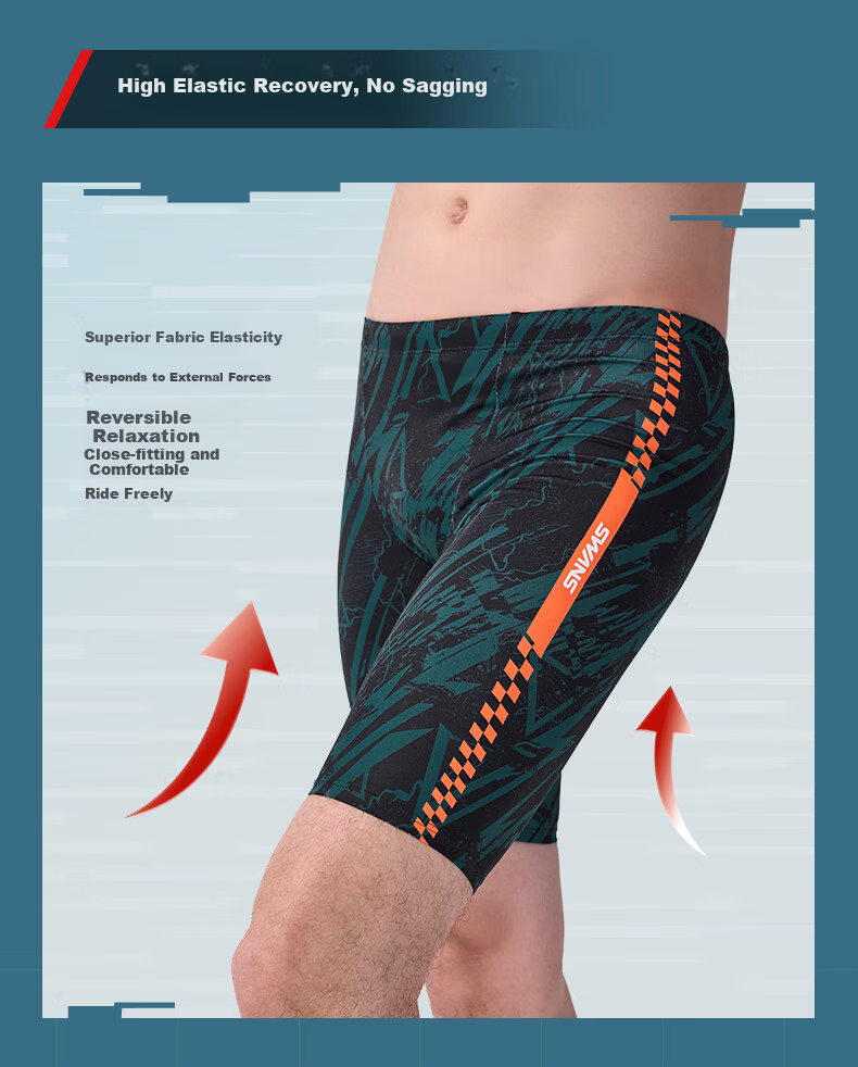 SWANS Men's Professional Sun Protection Quick-Dry Swim Shorts, 5-Point Length, Black Gray, XL 3