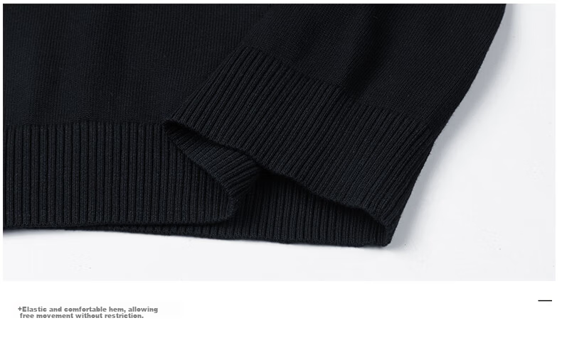 MiiOW Men's Half Turtleneck Knit Sweater Autumn Winter New Casual Versatile Fleece Lined Warm Base Shirt 9