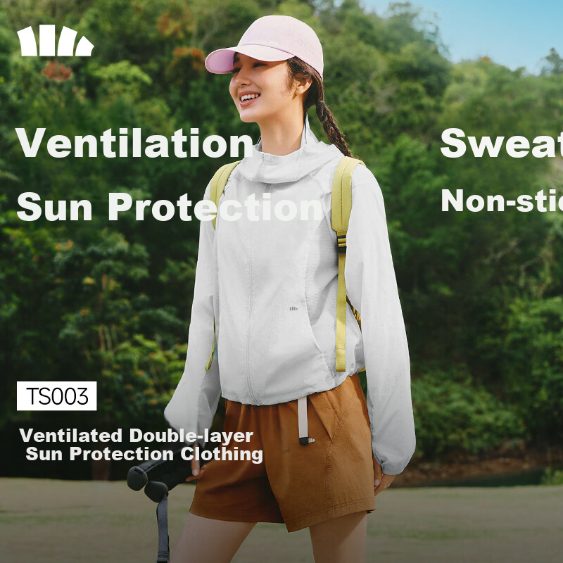 Beneunder Women's Sunscreen Jacket UV Protection New Summer Lightweight Breathable Quick-Dry Outdoor Sports TS003 Light Charcoal Gray XL