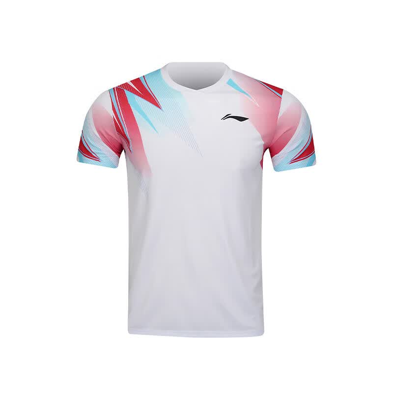 LI-NING Unisex Badminton Short Sleeve Set Club Competition Training Breathable Quick-Dry T-Shirt and Shorts Sportswear 2