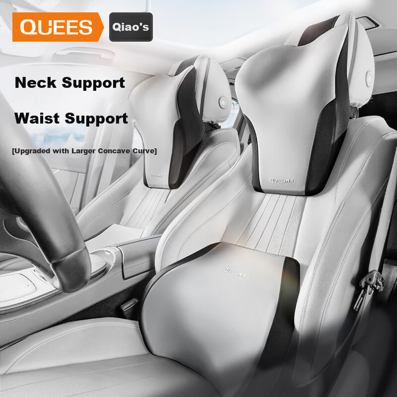 Qiaoshi Car Headrest Neck Pillow Driving Cushion Car Seat Sports Massage Neck Support Pillow for Mercedes-Maybach