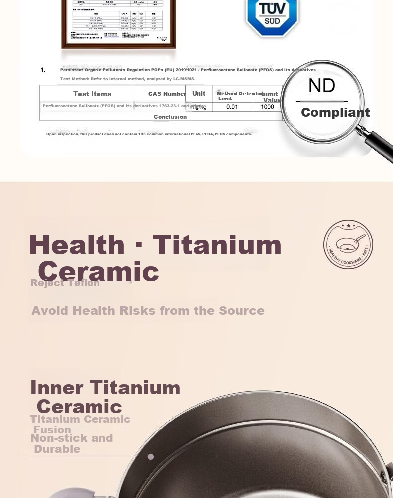 Alluflon Aluflon Soup Pot Healthy 0-Fluorine Coating Titanium Ceramic Milk Pot Trendy Purple Coconut Pot 22cm 6