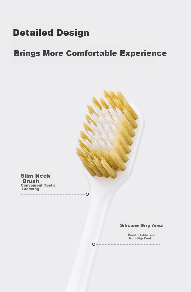 JD Jingzao Wide Head Soft Bristle Toothbrush 48-Hole Wide Head Gum Care Ultra Soft 6-Pack Deep Cleaning Family Set 9