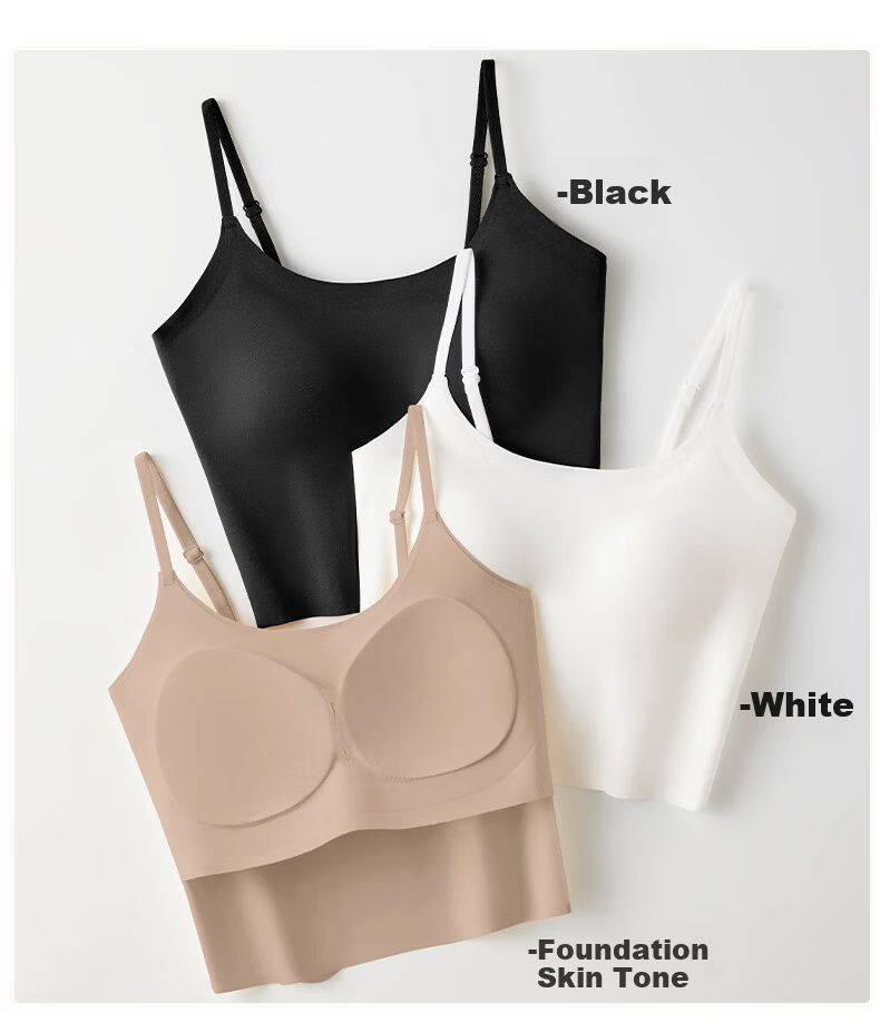 MiiOW Ice Silk Sun Protection Camisole for Women with Built-In Bra Pads, Invisible Underwear, Beautiful Back Design, And Outer Wear Top 20