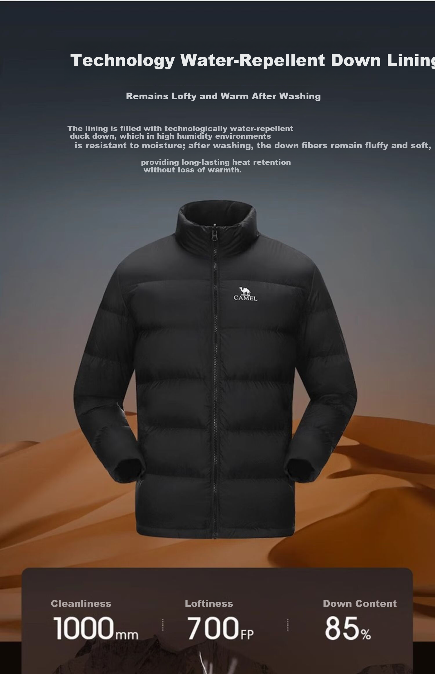 CAMEL Storm Jacket for Women, Three-In Workwear Style, Outdoor Heavy Rain Waterproof Coat, Camping Travel Hiking Outfit for Me 9